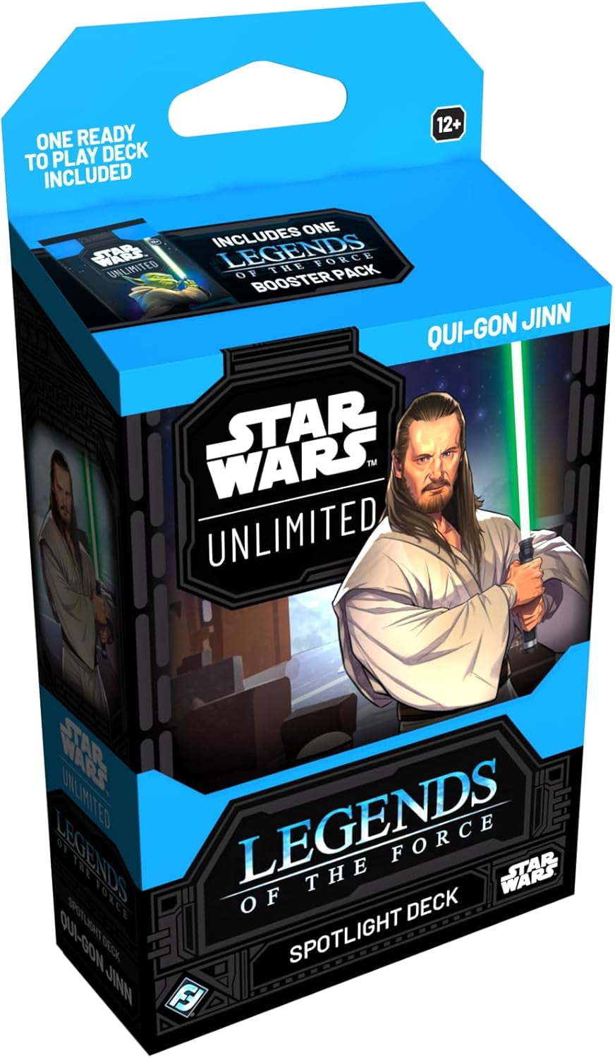 Fantasy Flight Games Star Wars: Unlimited TCG Legends of The Force Qui-Gon Jinn Spotlight Deck - Ready-to-Play 50-Card Deck with Exclusive Cards