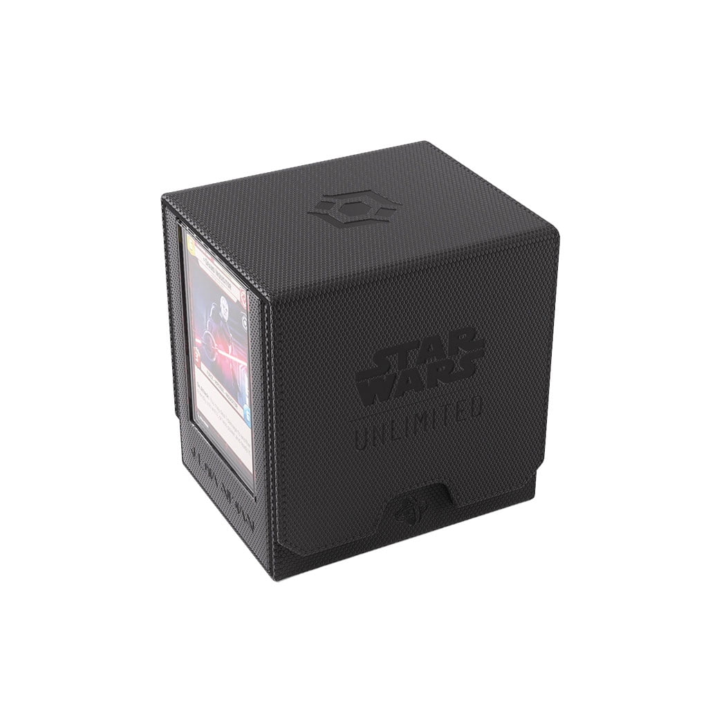 Gamegenic Star Wars Unlimited Twin Suns DECK POD - Premium Deck Box with UV-Protected Card Cases, Holds 100 Double-Sleeved Cards, Designed for the Star Wars Unlimited TCG, Black Color