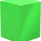 Ultimate Guard Boulder Solid 100+, Deck Case for 100 Double-Sleeved TCG Cards, Neon Green, Secure & Durable Storage for Trading Card Games, No Transparency