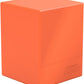 Ultimate Guard Boulder Solid 100+, Deck Case for 100 Double-Sleeved TCG Cards, Neon Orange, Secure & Durable Storage for Trading Card Games, No Transparency