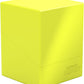 Ultimate Guard Boulder Solid 100+, Deck Case for 100 Double-Sleeved TCG Cards, Neon Yellow, Secure & Durable Storage for Trading Card Games, No Transparency
