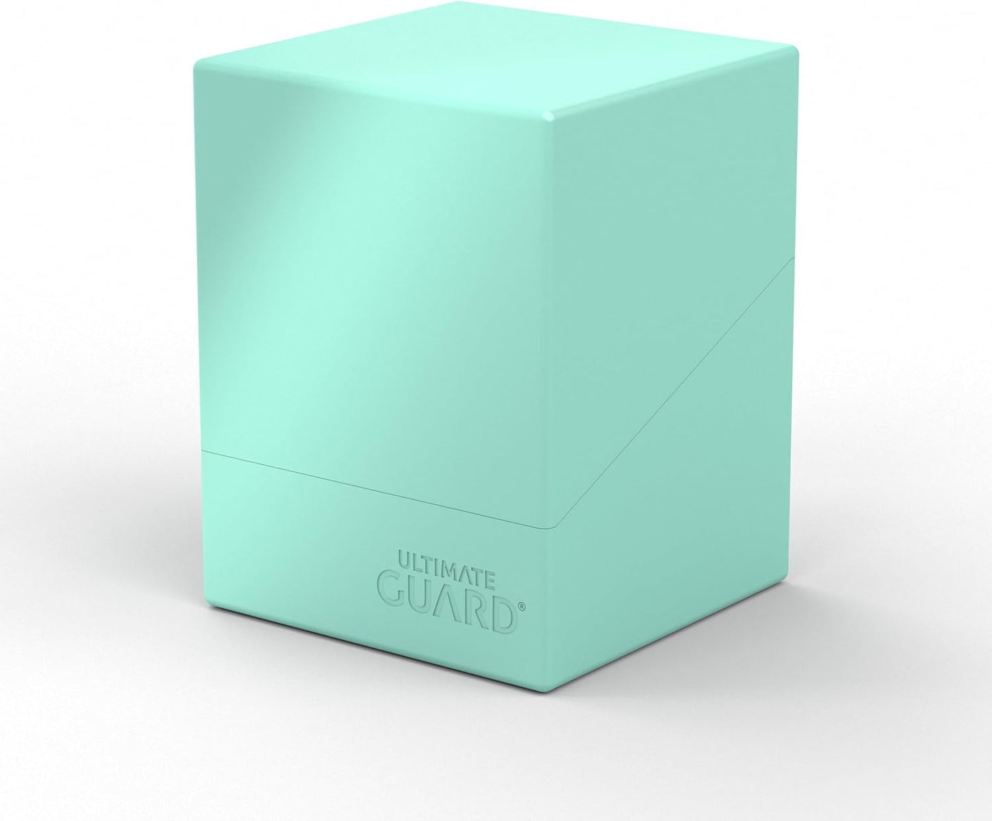 Ultimate Guard Boulder Solid 100+, Deck Case for 100 Double-Sleeved TCG Cards, Mint Green, Secure & Durable Storage for Trading Card Games, No Transparency
