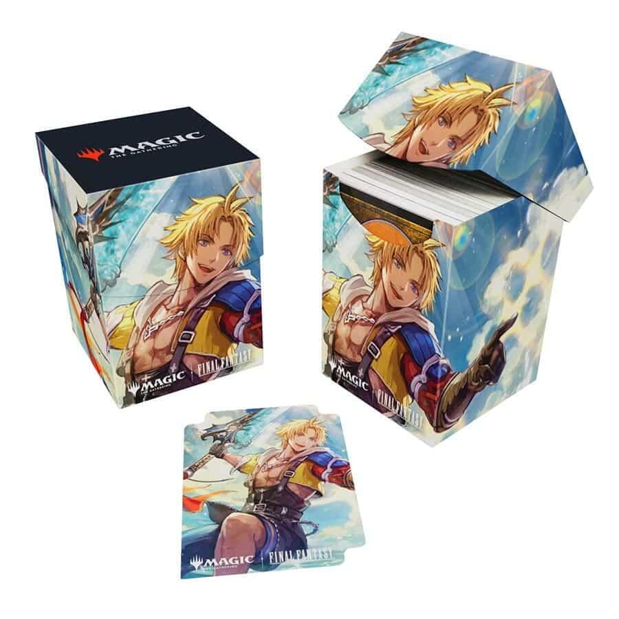 Ultra Pro - Final Fantasy x Universes Beyond Tidus (Commander) 100+ Deck Box for Magic: The Gathering | Trading Card Accessories, Collectible Card Game Gear, Fantasy Gaming Supplies