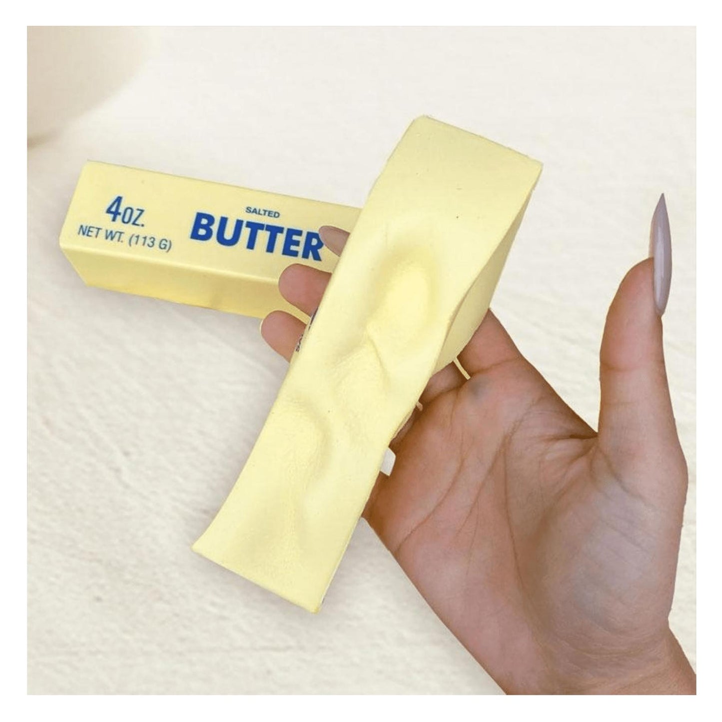 Buttery Squish Butter Slime, 4.27 oz Soft Stretchy Sensory Compound, Super Soft Squishy Toy for Kids Ages 3+