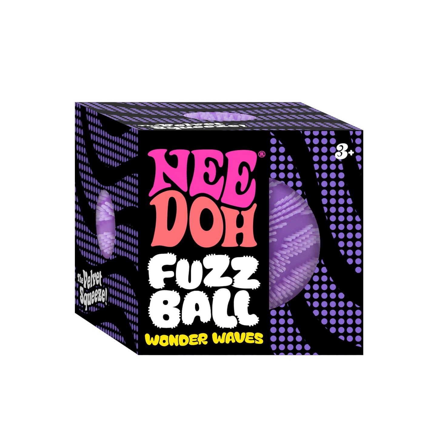 NeeDoh Fuzz Ball Wonder Waves - Sensory Squeeze Toy - Purple