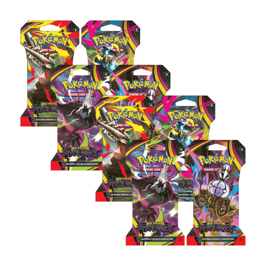 Pokemon TCG: Mega Evolution Pitch Black Sleeved Booster Pack Lot - 8 Packs