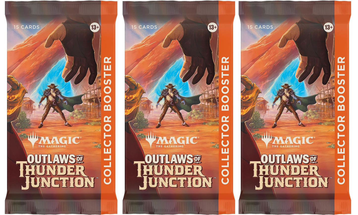 3 Packs MTG Collector Booster Pack Lot MTG Outlaws of Thunder Junction