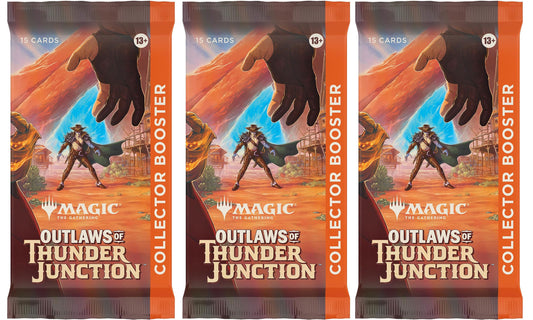 3 Packs MTG Collector Booster Pack Lot MTG Outlaws of Thunder Junction