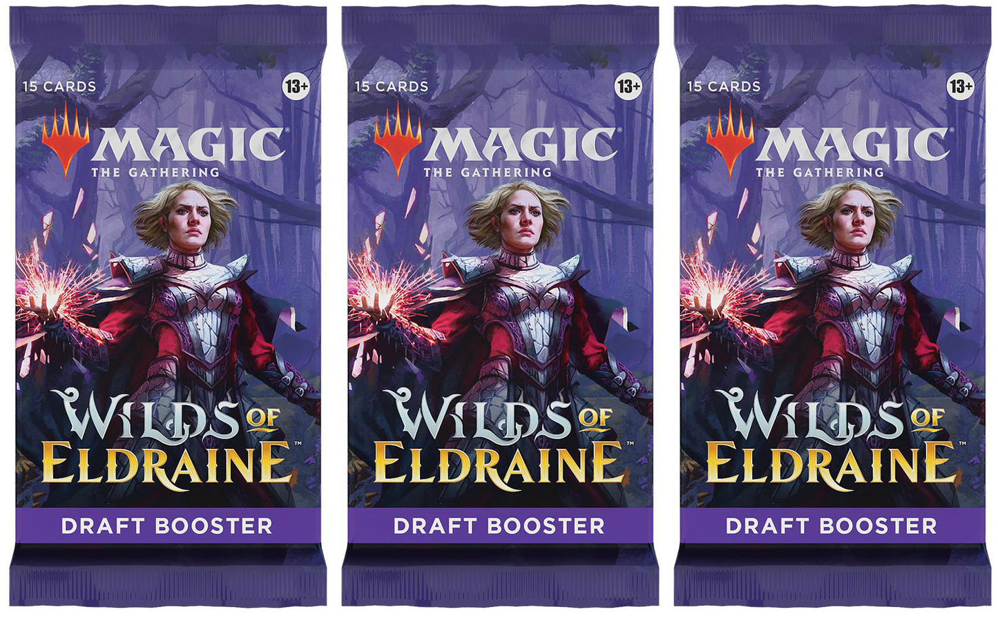 3 Packs MTG Draft Booster Pack Lot MTG Wilds of Eldraine