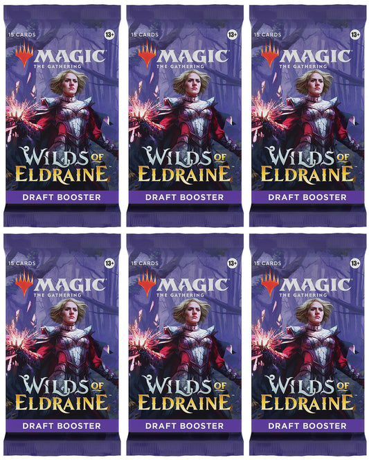 6 Packs MTG Draft Booster Pack Lot MTG Wilds of Eldraine