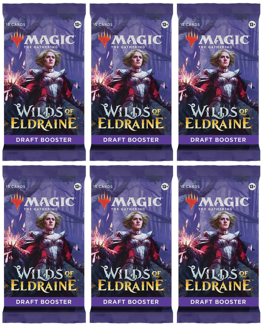 6 Packs MTG Draft Booster Pack Lot MTG Wilds of Eldraine