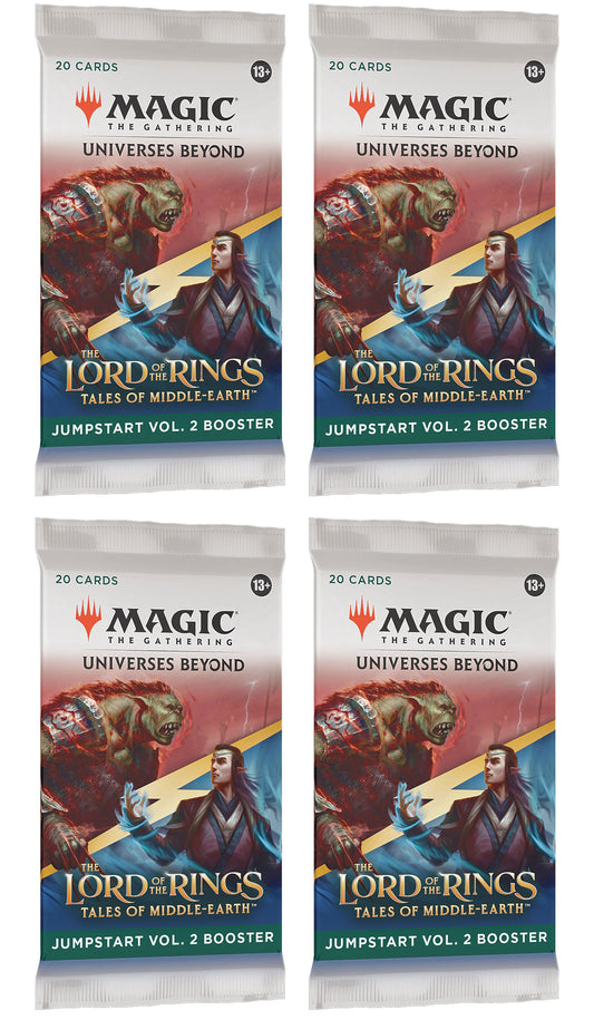 4 Packs MTG Jumpstart Booster Pack Lot MTG Lord of the Rings Tales of the Middle-Earth V2