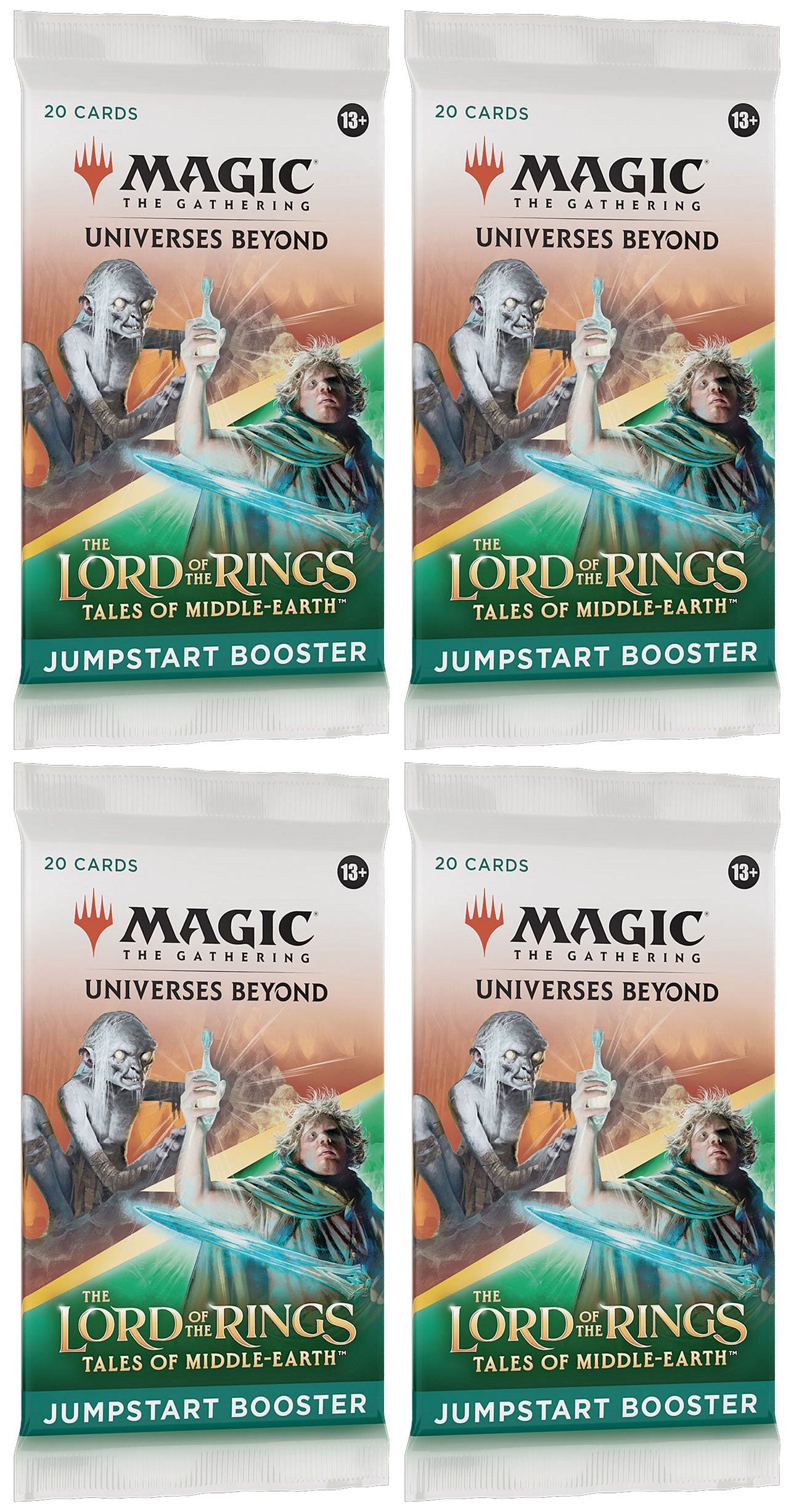 4 Packs MTG Jumpstart Booster Pack Lot MTG Lord of the Rings Tales of the Middle-Earth