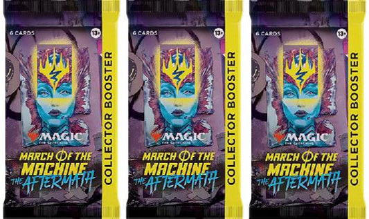 3 Packs Magic: the Gathering Collector Booster Pack Lot MTG March of the Machines The Aftermath