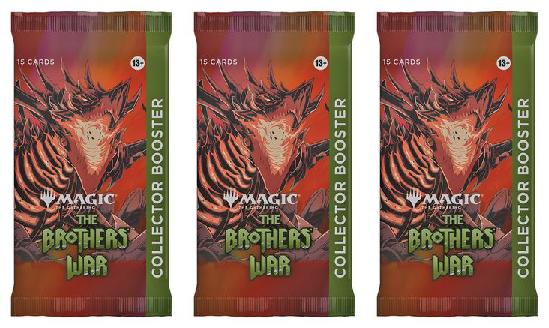3 Packs Magic: the Gathering Collector Booster Pack Lot MTG The Brothers War