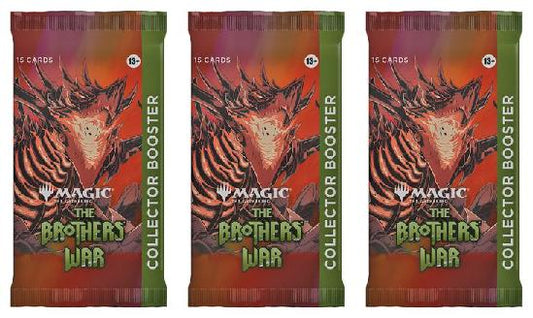 3 Packs Magic: the Gathering Collector Booster Pack Lot MTG The Brothers War