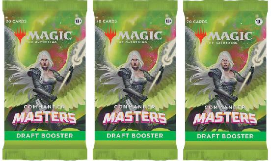 3 Packs MTG Draft Booster Pack Lot MTG Commander Masters