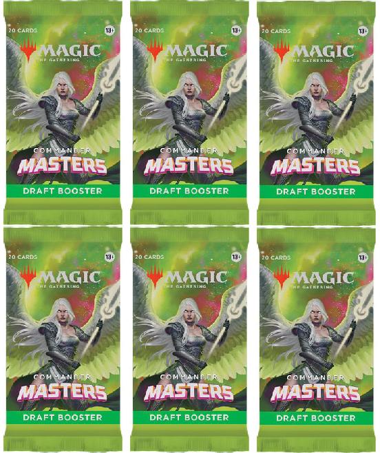 6 Packs MTG Draft Booster Pack Lot MTG Commander Masters