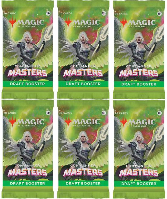 6 Packs MTG Draft Booster Pack Lot MTG Commander Masters