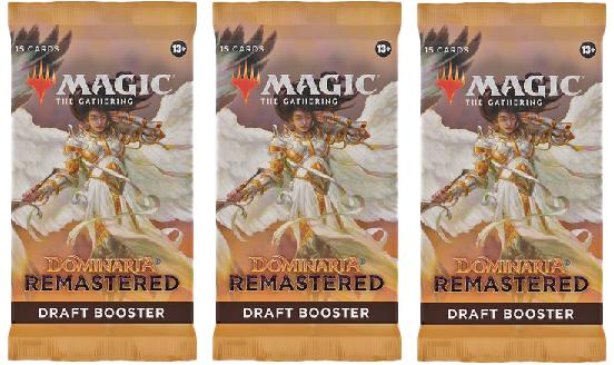 3 Packs Magic: the Gathering Draft Booster Pack Lot MTG Dominaria Remastered