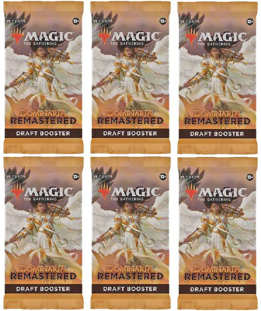 6 Packs Magic: the Gathering Draft Booster Pack Lot MTG Dominaria Remastered