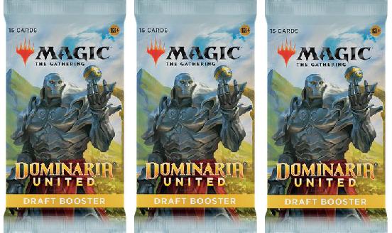 3 Packs Magic: the Gathering Draft Booster Pack Lot MTG Dominaria United