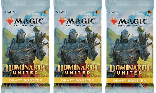 3 Packs Magic: the Gathering Draft Booster Pack Lot MTG Dominaria United