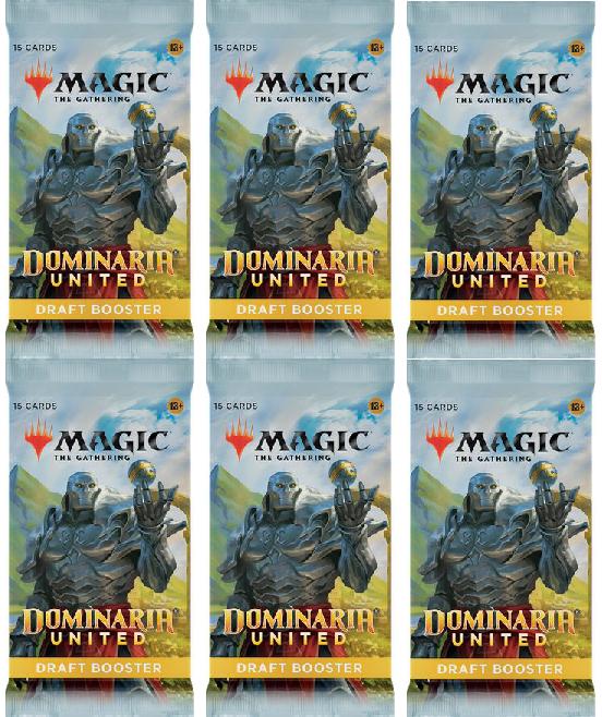 6 Packs MTG Draft Booster Pack Lot MTG Dominaria United