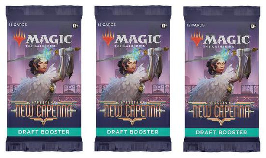 3 Packs Magic: the Gathering Draft Booster Pack Lot MTG Streets of New Capenna
