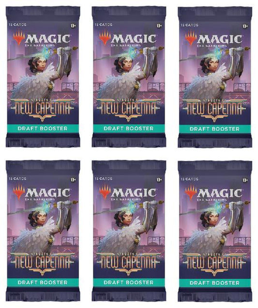6 Packs Magic: the Gathering Draft Booster Pack Lot MTG Streets of New Capenna