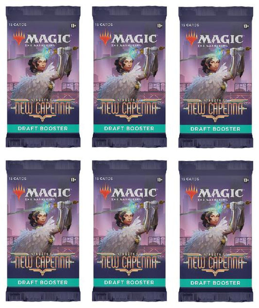 6 Packs MTG Draft Booster Pack Lot MTG Streets of New Capenna