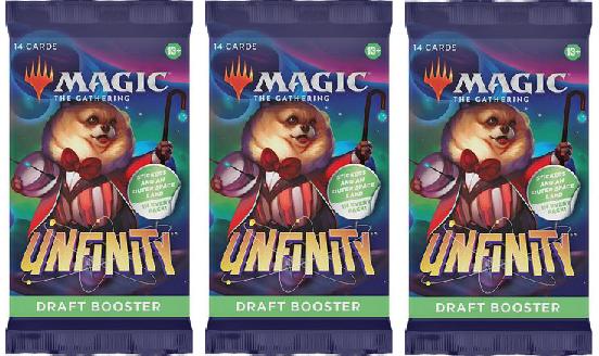 3 Packs Magic: the Gathering Draft Booster Pack Lot MTG Unfinity