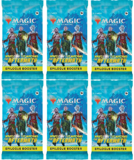 6 Packs MTG Epilogue Booster Pack Lot MTG March of the Machine The Aftermath