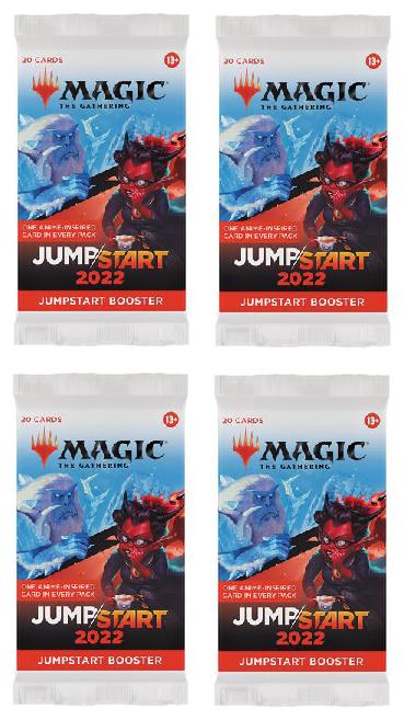 4 Packs Magic: the Gathering Jumpstart Booster Pack Lot MTG Jumpstart 2022