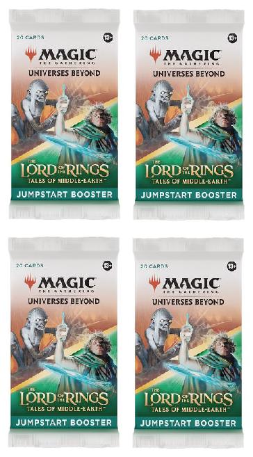 4 Packs Magic: the Gathering Jumpstart Booster Pack Lot MTG The Lord of th Rings Tales of the Middle-earth