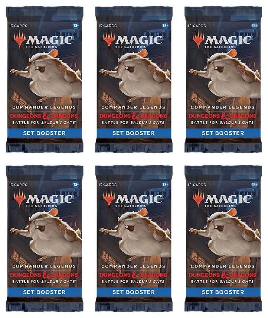 6 Packs Magic: the Gathering Set Booster Pack Lot MTG Battle for Baldurs Gate