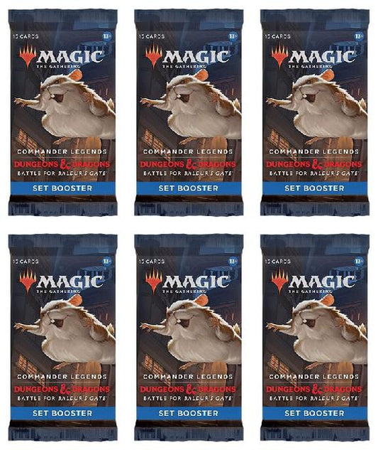 6 Packs Magic: the Gathering Set Booster Pack Lot MTG Battle for Baldurs Gate