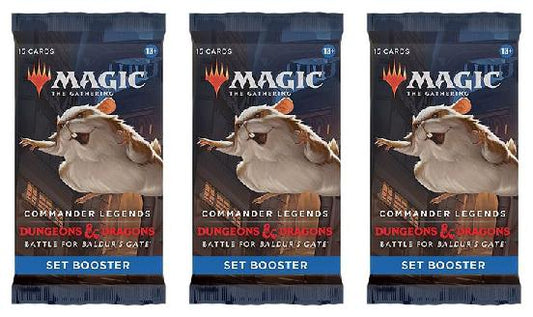 3 Packs MTG Set Booster Pack Lot MTG Commander Legends Battle for Baldurs Gate