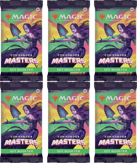6 Packs MTG Set Booster Pack Lot MTG Commander Masters