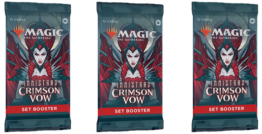 3 Packs MTG Set Booster Pack Lot MTG Innistrad Crimson Vow