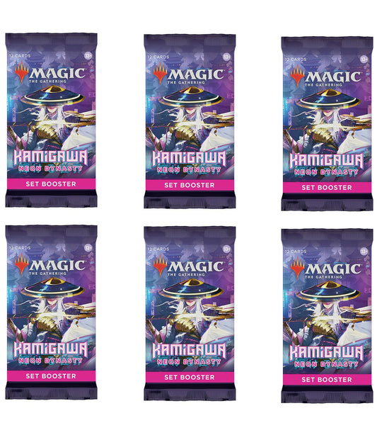 6 Packs MTG Set Booster Pack Lot MTG Kamigawa Neon Dynasty