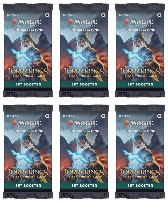 6 Packs MTG Set Booster Pack Lot MTG Lord of the Rings Tales of the Middle-Earth