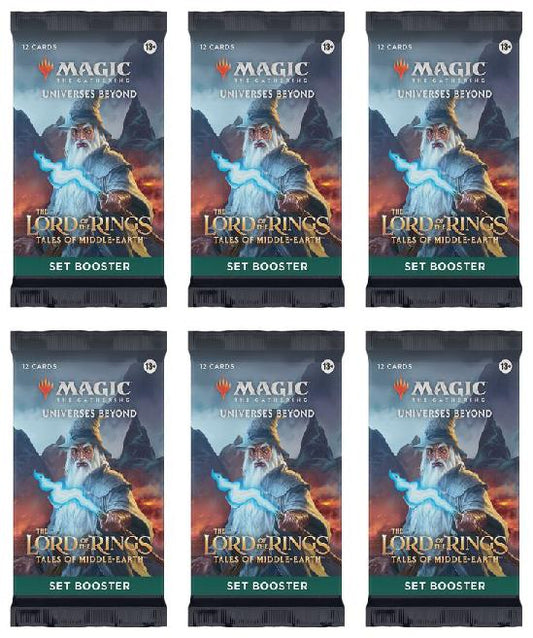 6 Packs MTG Set Booster Pack Lot MTG Lord of the Rings Tales of the Middle-Earth