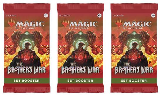 3 Packs MTG Set Booster Pack Lot MTG The Brothers War