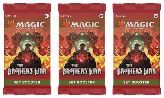 3 Packs Magic: the Gathering Set Booster Pack Lot MTG The Brothers War
