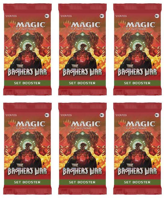 6 Packs Magic: the Gathering Set Booster Pack Lot MTG The Brothers War