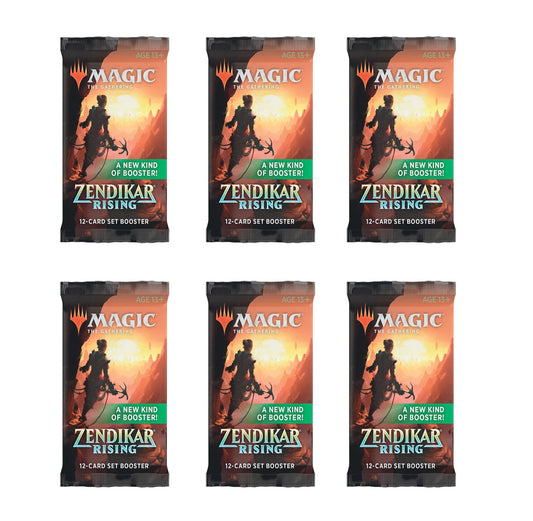 6 Packs MTG Set Booster Pack Lot MTG Zendikar Rising