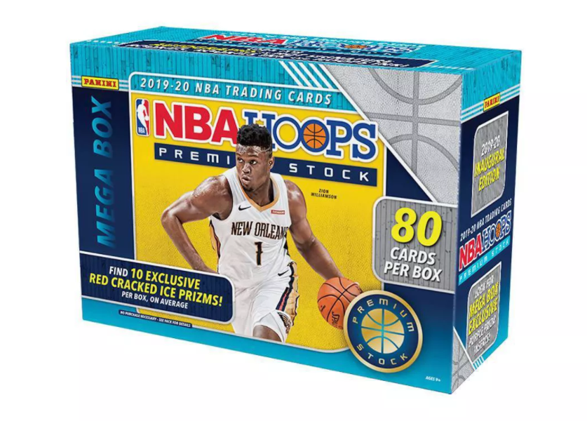 2020 NBA Hoops Premium Stock Basketball Trading Card Mega Box