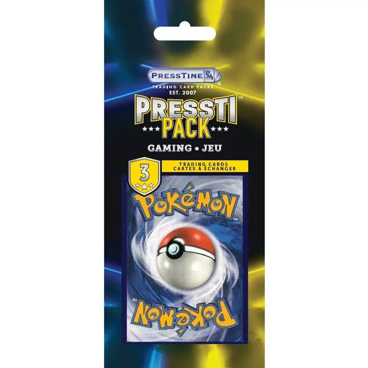 Presstine Pressti Pack Pokemon TCG Mystery Pack - 3 Cards