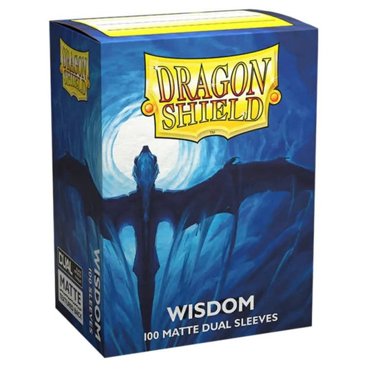 2 Packs Dragon Shield Dual Matte Wisdom Dark Blue Standard Size 100 ct Card Sleeves Individual Pack
